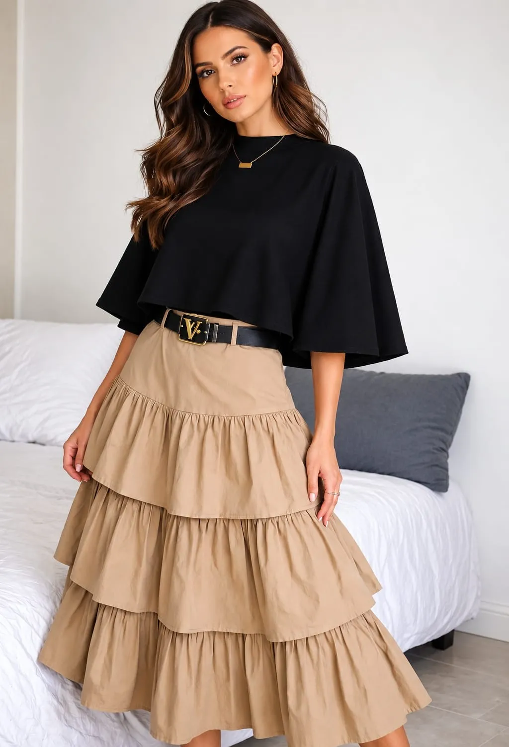 Tiered Ruffle Skirt