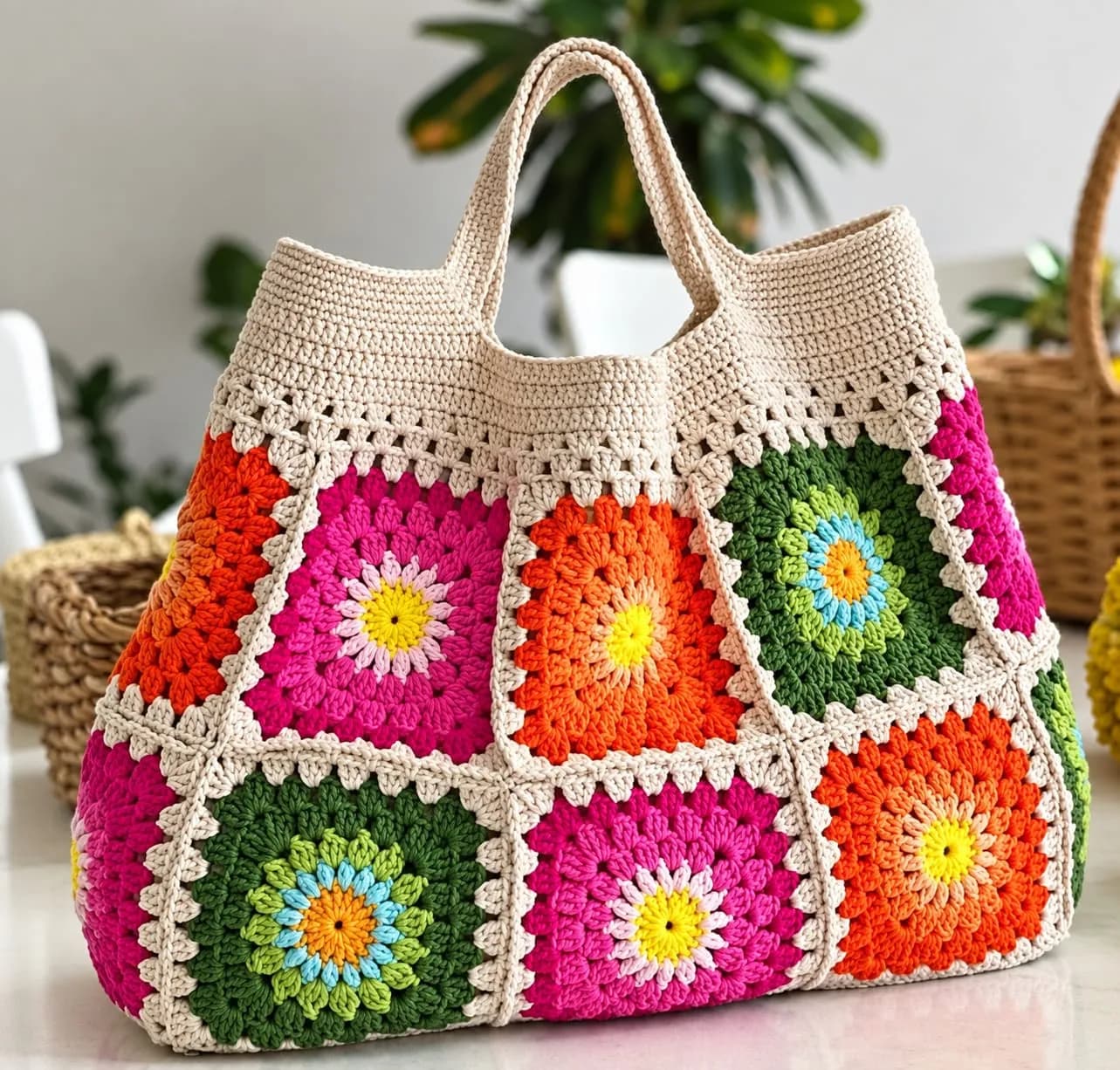 Crochet Granny Square Bag