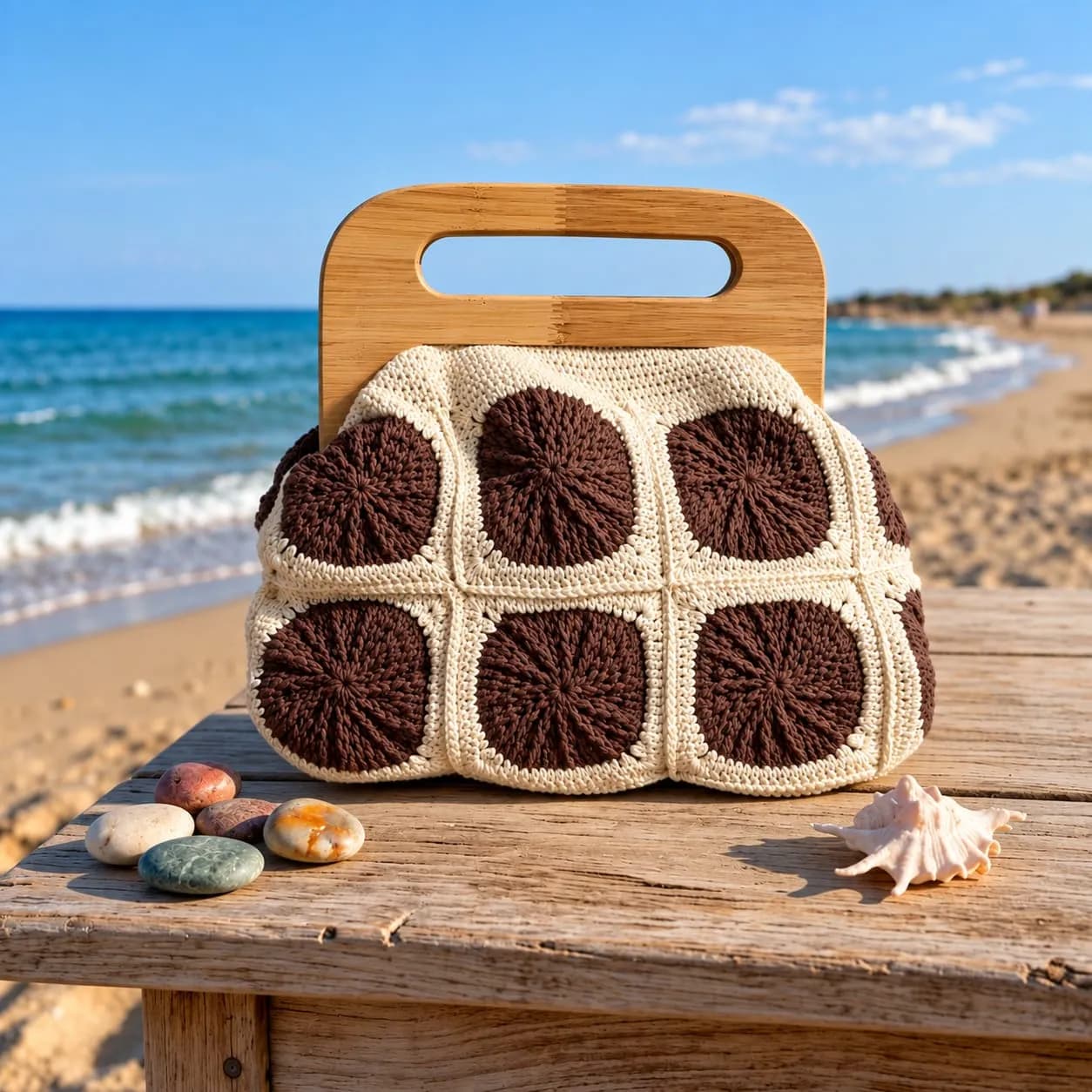 Crochet Floral Bag